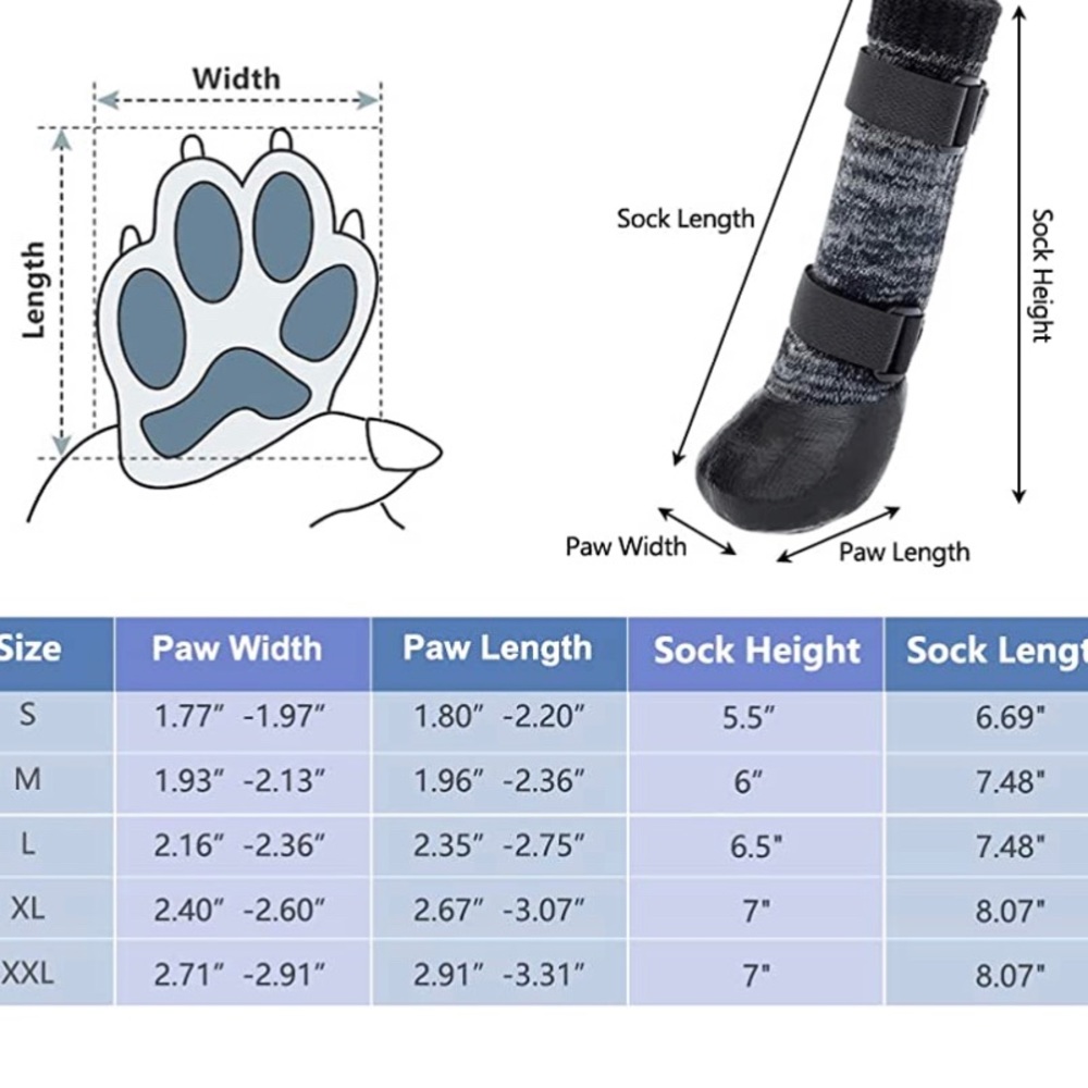 Dog socks anti-slip dog boots with straps